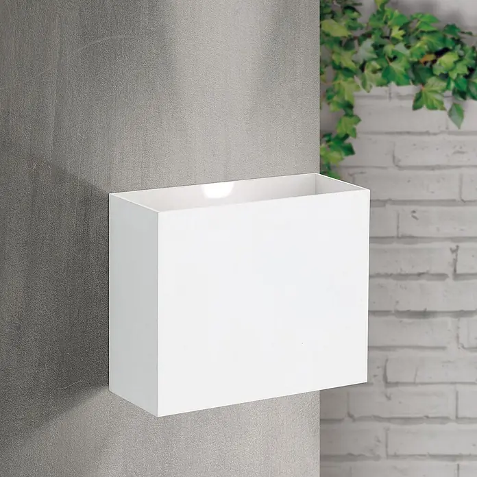 Orion Leuchten LED-Außenwandleuchte Akzent - 12 W, 7,4 x 18 x 14 cm, Weiß, Klar, IP54