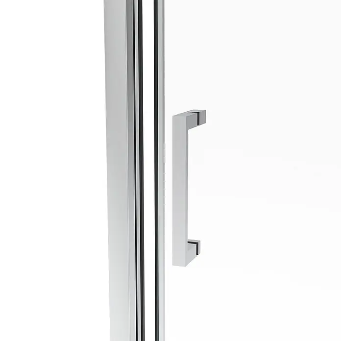 FRASCIO New Tecnology Eckdusche 90 x 165 cm - Verchromt, Chrom, Stärke: 6 mm