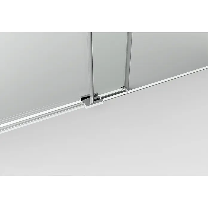 FRASCIO New Tecnology Eckdusche 90 x 165 cm - Verchromt, Chrom, Stärke: 6 mm