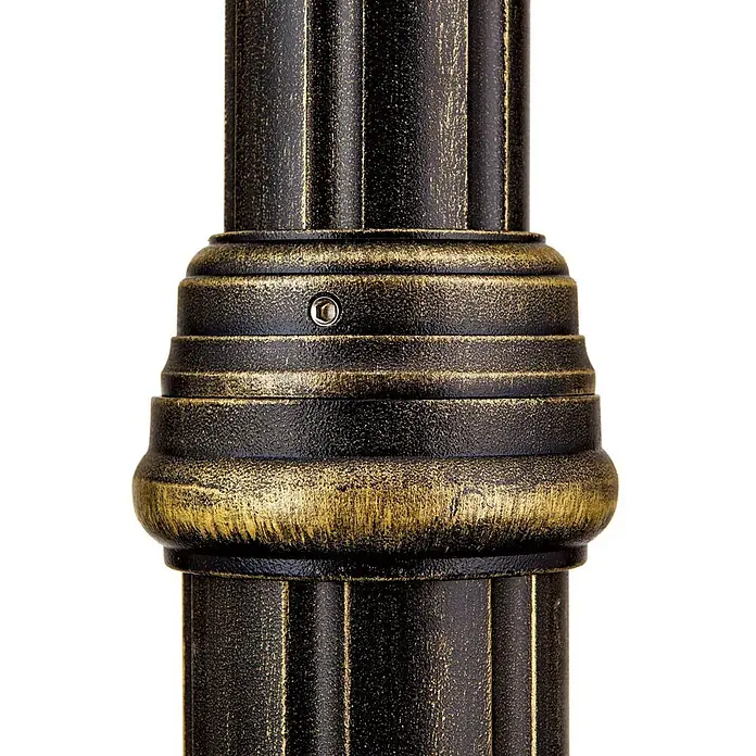 Orion Leuchten Außenlaterne Puchberg - 60 W, Farbe Gehäuse: Schwarz-Gold, 22 x 22 x 211 cm, Ohne Leuchtmittel