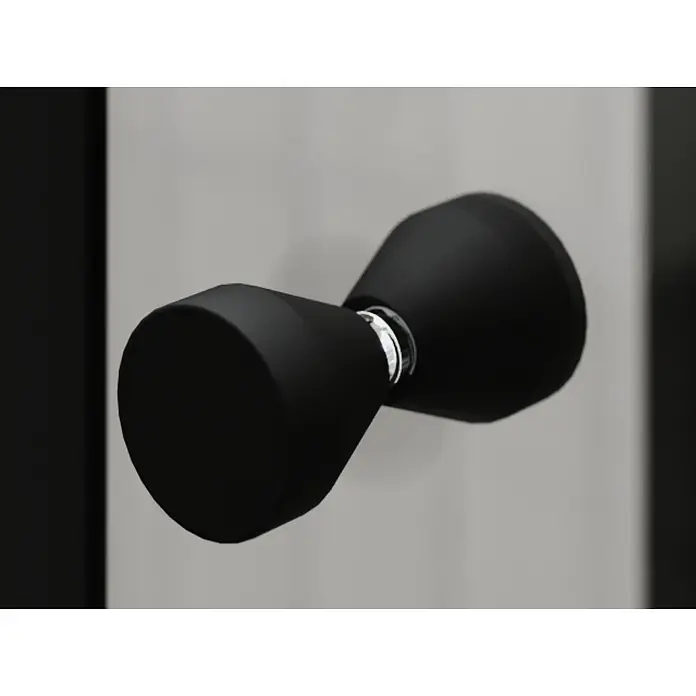 i-flair Eckdusche Emma 90x90x180 cm - Beschichtet, Schwarz, Stärke: 6 mm