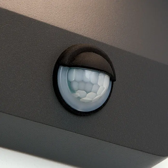 Orion Leuchten LED-Sensor-Außenwandleuchte Hendryk - 21 W, L x B x H: 20 x 12 x 16 cm, Anthrazit, Opal, Warmweiß