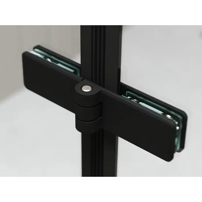 i-flair Eckdusche Emma 90x90x180 cm - Beschichtet, Schwarz, Stärke: 6 mm