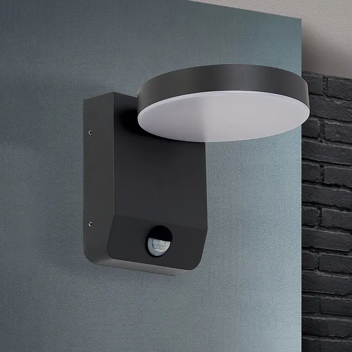 Orion Leuchten LED-Sensor-Außenwandleuchte Hendryk - 21 W, L x B x H: 20 x 12 x 16 cm, Anthrazit, Opal, Warmweiß