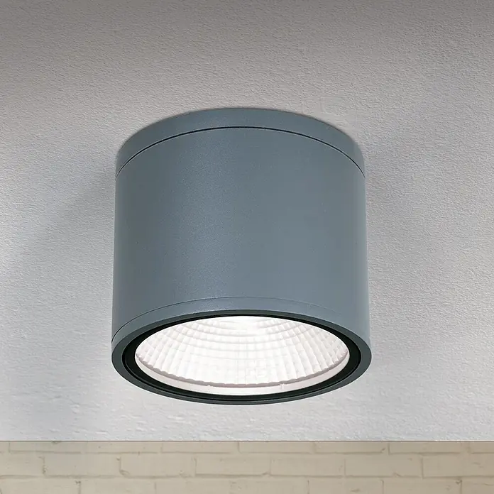 Orion Leuchten LED-Außendeckenleuchte Sputnik - 12 W, L x B x H: 12 x 12 x 14 cm, Anthrazit, Klar, IP65