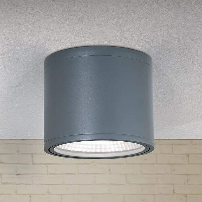 Orion Leuchten LED-Außendeckenleuchte Sputnik - 12 W, L x B x H: 12 x 12 x 14 cm, Anthrazit, Klar, IP65