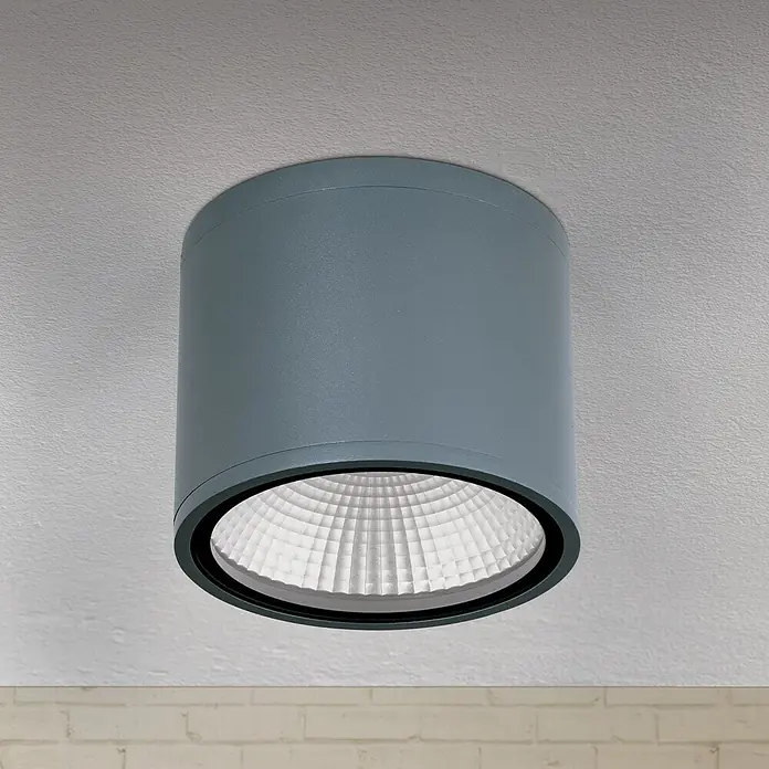 Orion Leuchten LED-Außendeckenleuchte Sputnik - 12 W, L x B x H: 12 x 12 x 14 cm, Anthrazit, Klar, IP65