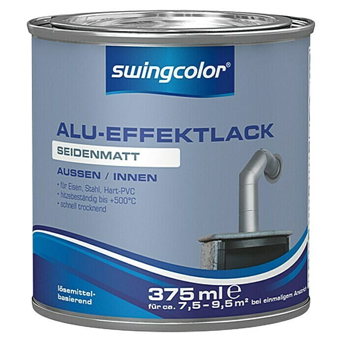 swingcolor Aluminium-Effektlack (Silberhell, 375 ml, Seidenmatt, Lösemittelbasiert)
