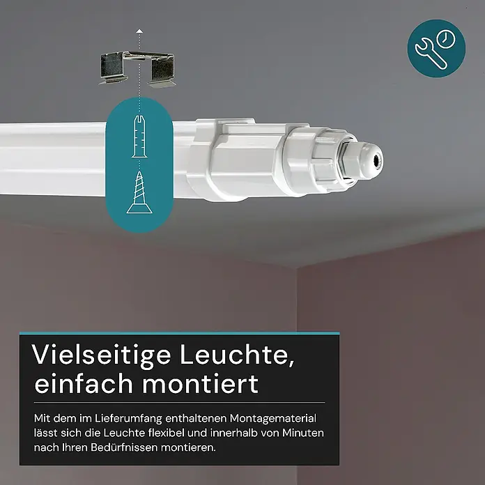 Luxula LED-Feuchtraumlichtleiste LX200141 - Lichtfarbe: Neutralweiß, 36 W, IP65