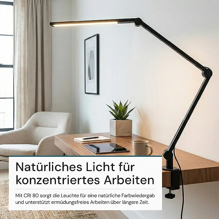 Luxula LED-Tischleuchte LX700157 - 10 W, Schwarz, Mehrfarbig