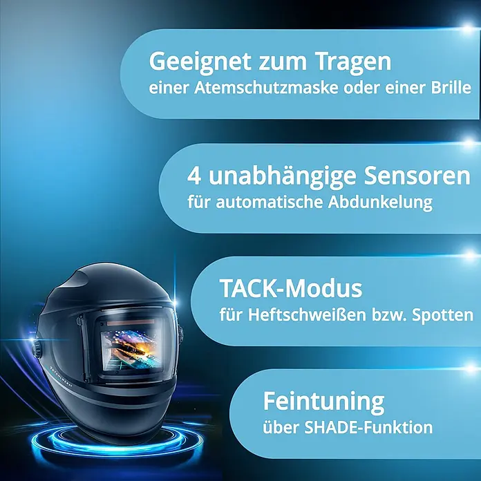 STAHLWERK Schweißhelm BULLET - Schwarz