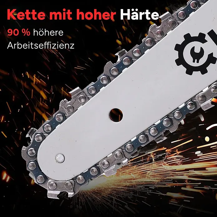 OUTIGO Akku-Kettensägen-Set - 21 V, 4 Ah, Anzahl Akkus: 2 Akkus, Schwertlänge: 15 cm