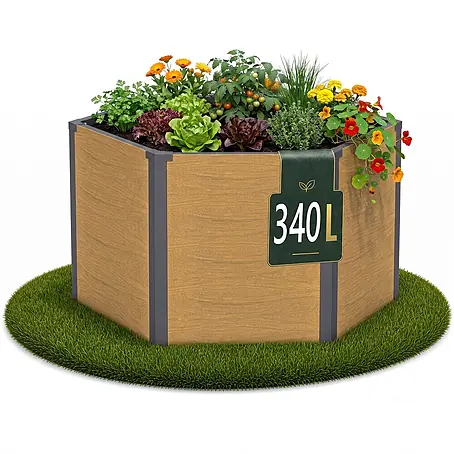 Floordirekt  Hochbeet Lilia Holzoptik 100 x 87 x 52 cm