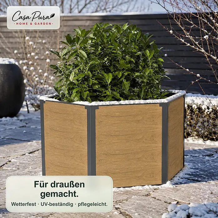 Floordirekt Hochbeet Lilia Holzoptik 100 x 87 x 77 cm - 87 x 100,4 x 77 cm, Metall, Holz