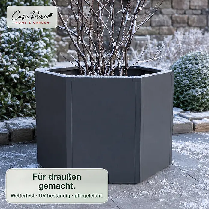 Floordirekt Hochbeet Rosia 100 x 87 x 77 cm - 87 x 100,4 x 77 cm, Metall, Anthrazit