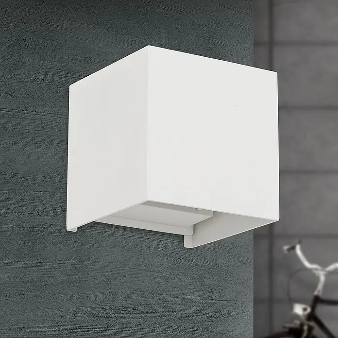 Orion Leuchten LED-Außenwandleuchte Cube - 6 W, 10 x 10 x 10 cm, Weiß, Klar, IP54