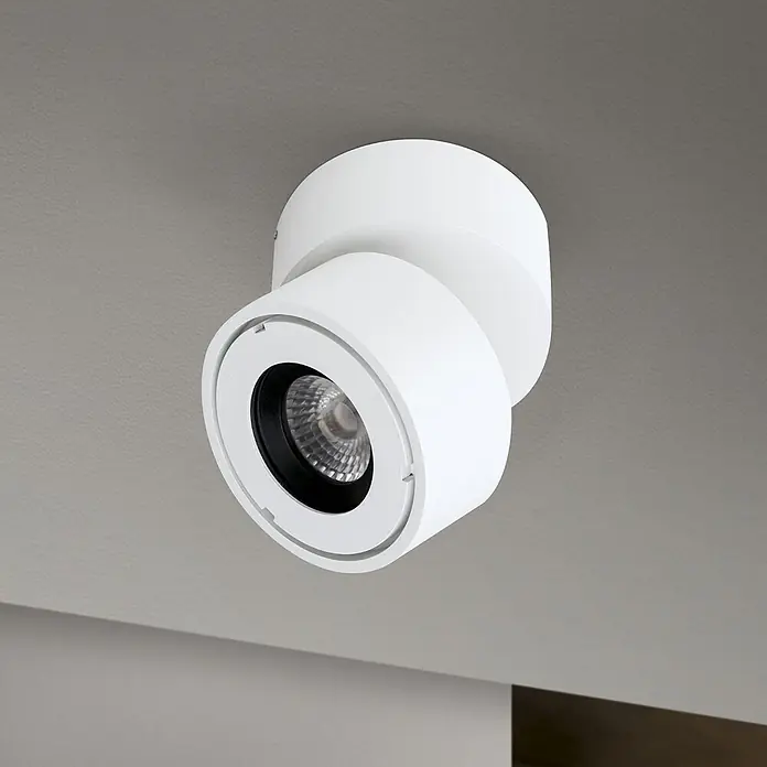 Orion Leuchten LED-Außenwandleuchte Harvey - 15 W, 10 x 10 x 10 cm, Weiß, Klar, IP65 - Weißer, verstellbarer LED-Deckenstrahler.