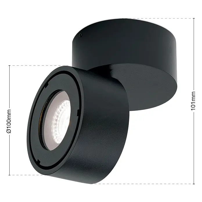 Orion Leuchten LED-Außenwandleuchte Harvey - 15 W, 10 x 10 x 10 cm, Schwarz, Klar, IP65