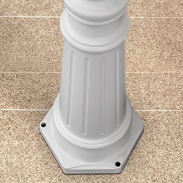 Orion Leuchten Außenlaterne Reika - 60 W, Farbe Gehäuse: Weiß, 30 x 30 x 2.500 cm, Ohne Leuchtmittel