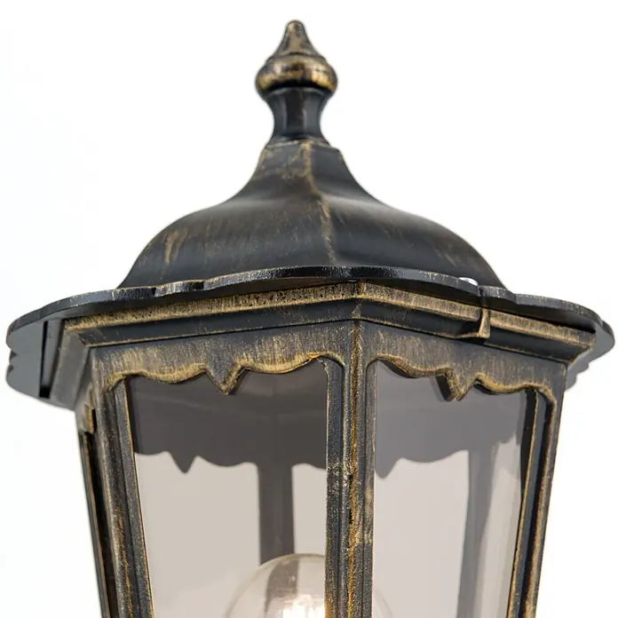 Orion Leuchten Außenlaterne Puchberg - 60 W, Farbe Gehäuse: Schwarz-Gold, 22 x 22 x 53 cm, Ohne Leuchtmittel