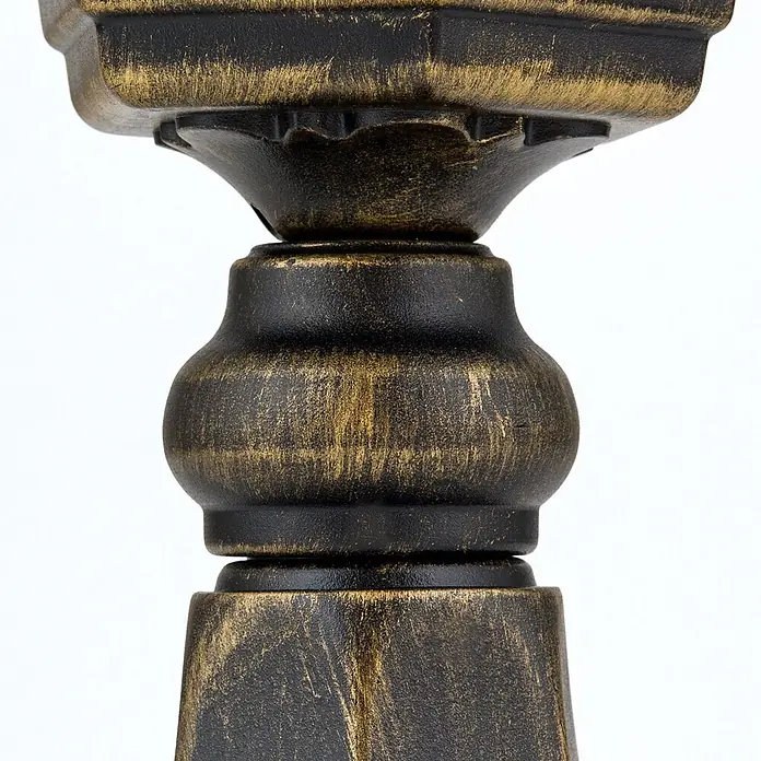 Orion Leuchten Außenlaterne Puchberg - 60 W, Farbe Gehäuse: Schwarz-Gold, 22 x 22 x 53 cm, Ohne Leuchtmittel