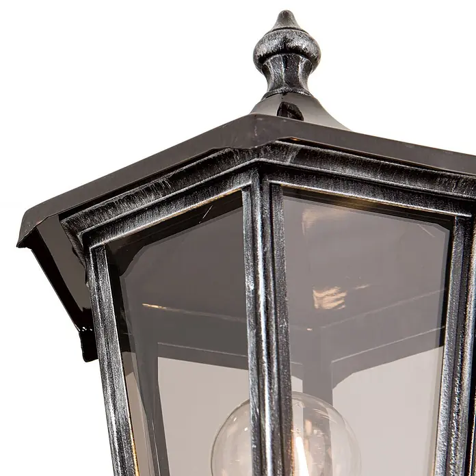 Orion Leuchten Außenlaterne Hermine - 60 W, Farbe Gehäuse: Kupfer-Schwarz, 25,5 x 25,5 x 211 cm, Ohne Leuchtmittel