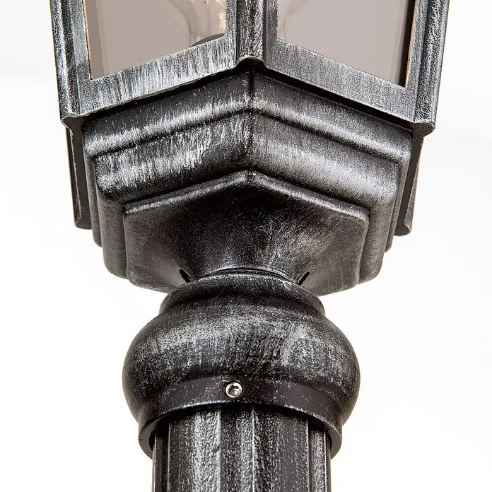 Orion Leuchten Außenlaterne Hermine - 60 W, Farbe Gehäuse: Kupfer-Schwarz, 25,5 x 25,5 x 211 cm, Ohne Leuchtmittel