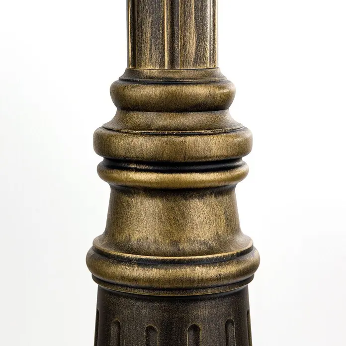 Orion Leuchten Außenlaterne Puchberg - 60 W, Farbe Gehäuse: Schwarz-Gold, 28 x 28 x 249 cm, Ohne Leuchtmittel