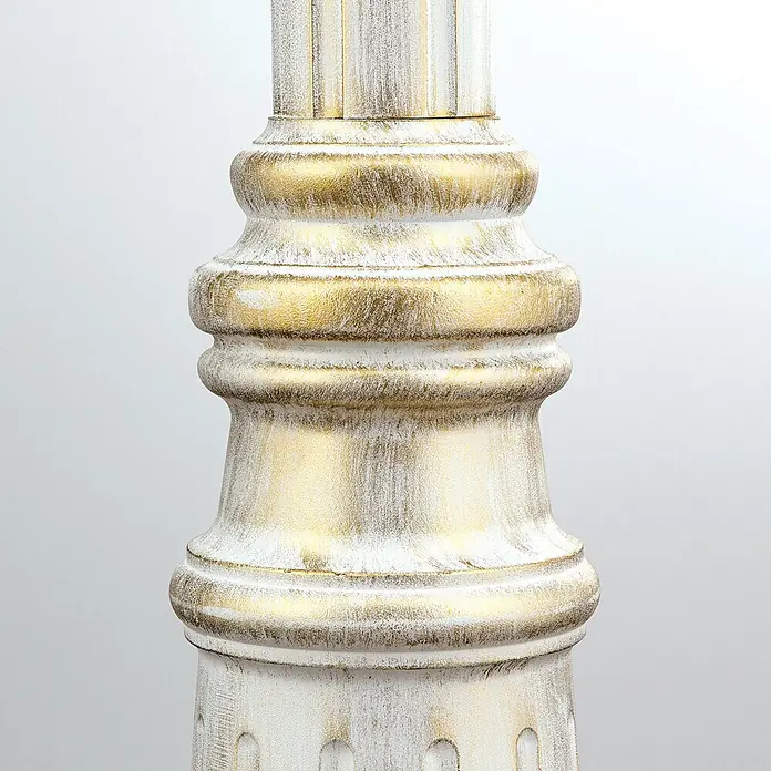 Orion Leuchten Außenlaterne Puchberg - 60 W, Farbe Gehäuse: Weiß-Gold, 28 x 28 x 249 cm, Ohne Leuchtmittel