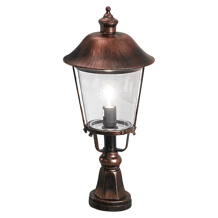 Orion Leuchten Außenlaterne Kenzo - 60 W, Farbe Gehäuse: Kupfer, 25 x 25 x 58 cm, Ohne Leuchtmittel