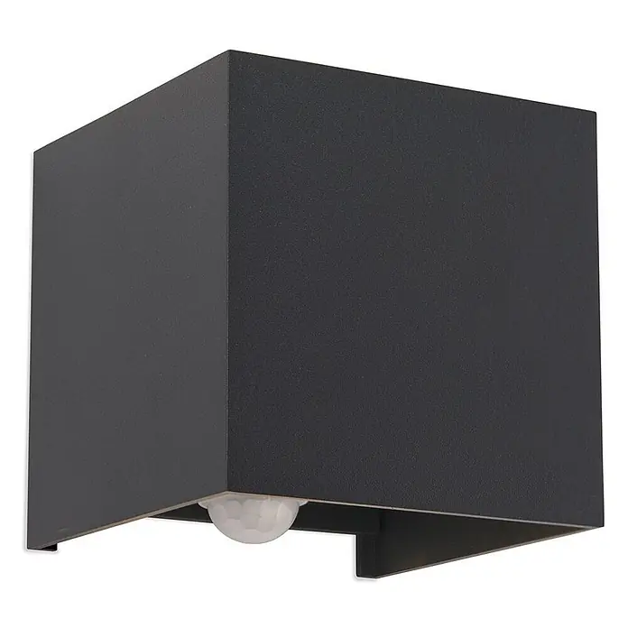 Orion Leuchten LED-Sensor-Außenwandleuchte Cube - 13 W, L x B x H: 10 x 10 x 10 cm, Anthrazit, Klar, Warmweiß