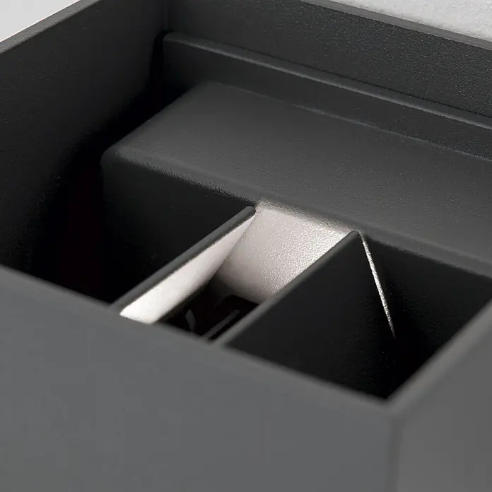Orion Leuchten LED-Sensor-Außenwandleuchte Cube - 13 W, L x B x H: 10 x 10 x 10 cm, Anthrazit, Klar, Warmweiß