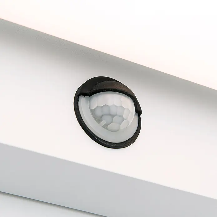 Orion Leuchten LED-Sensor-Außenwandleuchte Ginger - 21 W, L x B x H: 16 x 21 x 10 cm, Weiß, Opal, Warmweiß