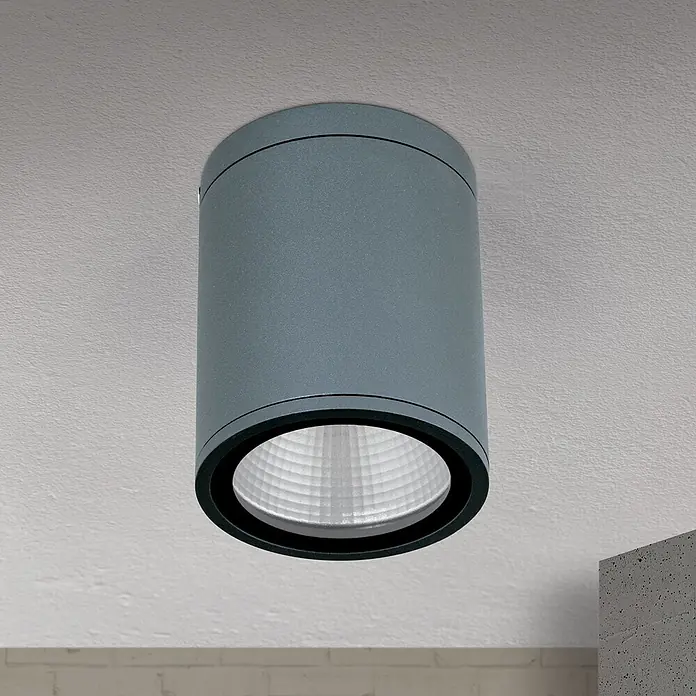 Orion Leuchten LED-Außendeckenleuchte Sputnik - 6 W, L x B x H: 9 x 9 x 11 cm, Anthrazit, Klar, IP65