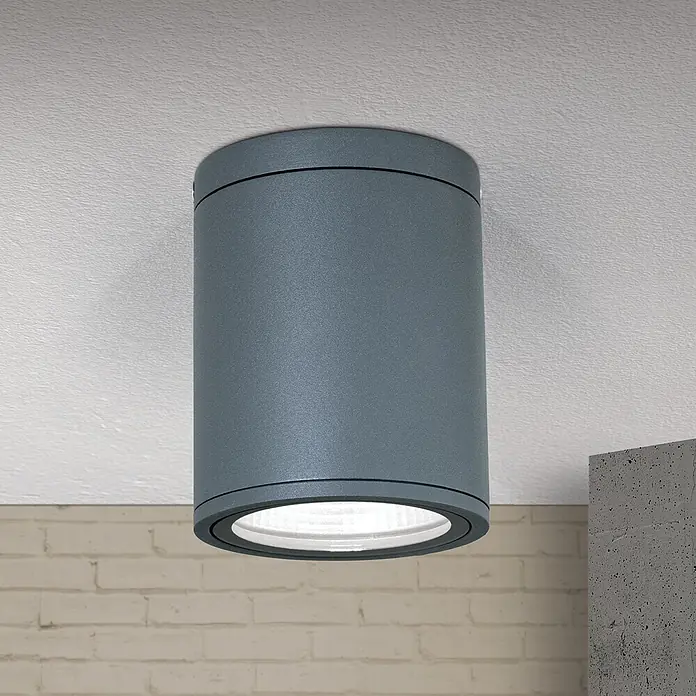Orion Leuchten LED-Außendeckenleuchte Sputnik - 6 W, L x B x H: 9 x 9 x 11 cm, Anthrazit, Klar, IP65