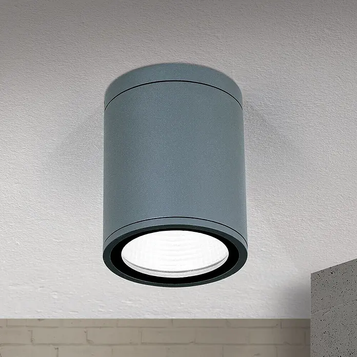 Orion Leuchten LED-Außendeckenleuchte Sputnik - 6 W, L x B x H: 9 x 9 x 11 cm, Anthrazit, Klar, IP65