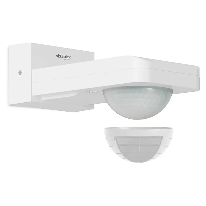 Oktaplex Motion Bewegungsmelder Tea - Reichweite Sensor: 9 m, Weiß, Erfassungswinkel Sensor: 360 °, L x B x H: 174 x 87 x 66 mm