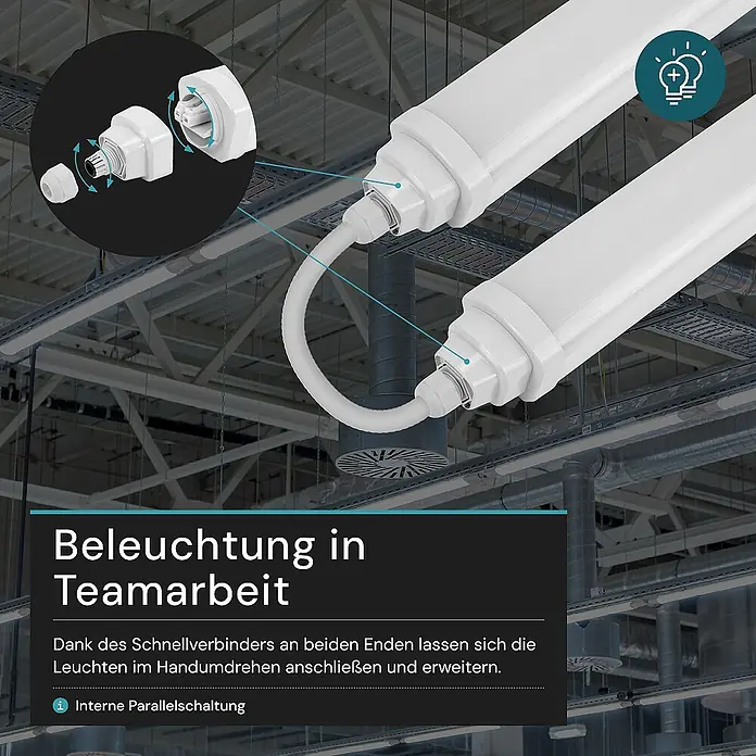 Luxula LED-Feuchtraumlichtleiste LX200150 - Lichtfarbe: Neutralweiß, 18 W, IP65