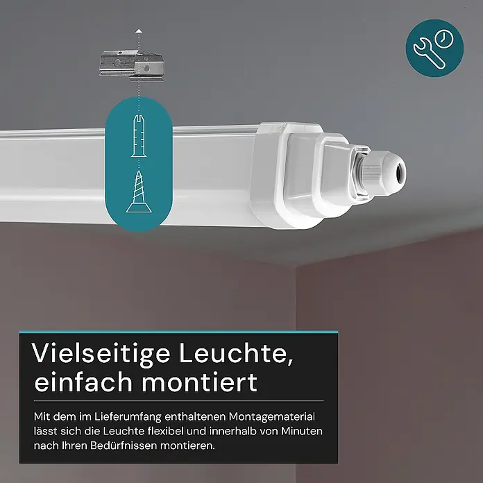 Luxula LED-Feuchtraumlichtleiste LX200151 - Lichtfarbe: Neutralweiß, 36 W, IP65
