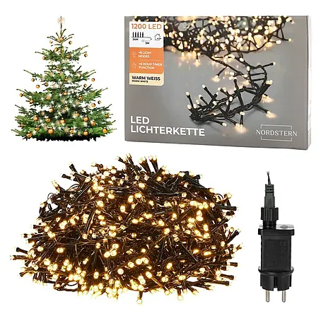 Nordstern  LED-Lichterkette Büschel