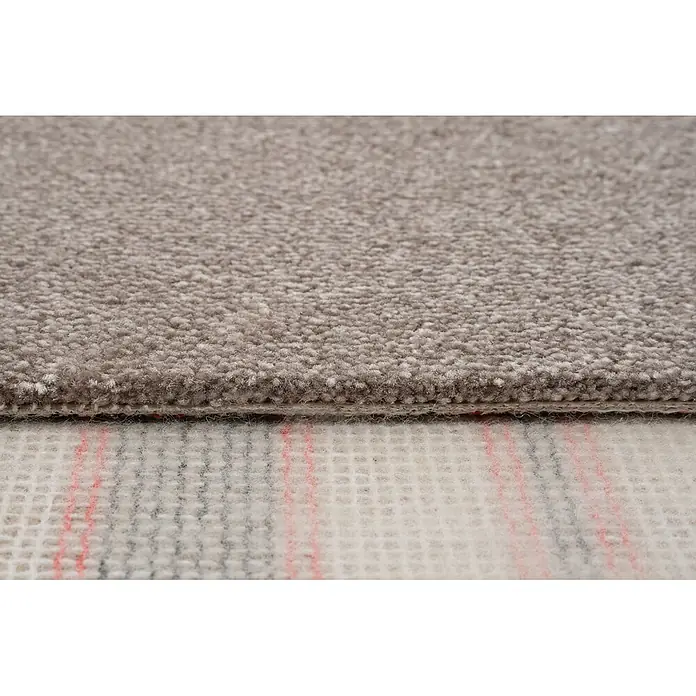 Bricoflor Teppichboden Meterware 2x4m, Velours Saxony, hell-grau beige - Velours, 100 % Polyamid (PA), hell-grau beige