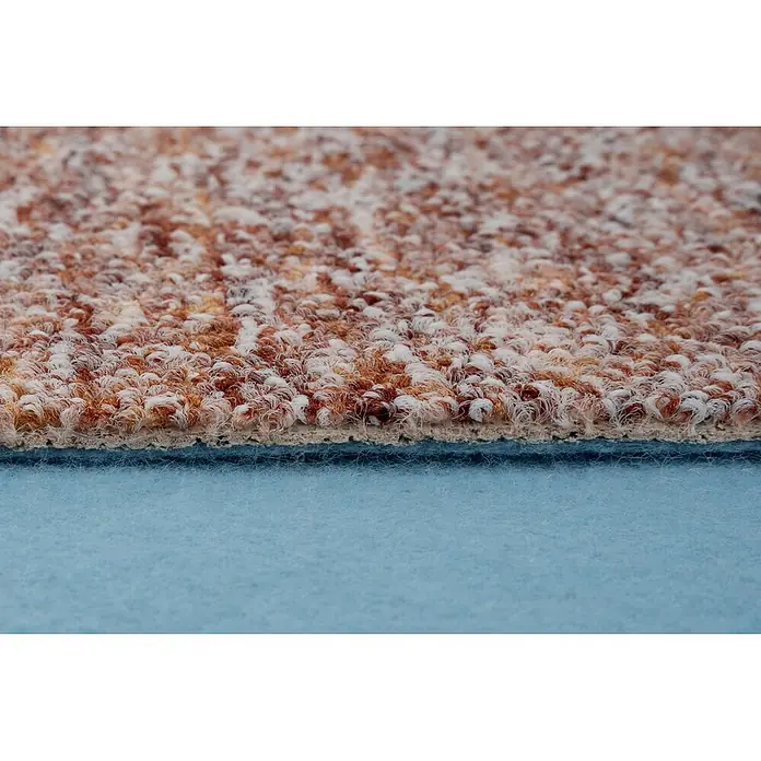 Bricoflor Teppichboden Meterware 2x4m, Schlinge gemustert, rot terra - Schlinge, 60 % Polyamid (PA), 40 % Polypropylen (PP), rot terra