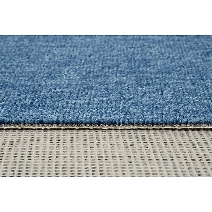Bricoflor Teppichboden Meterware 2x4m, Schlinge gemustert, blau - Schlinge, 100 % Polypropylen (PP), blau