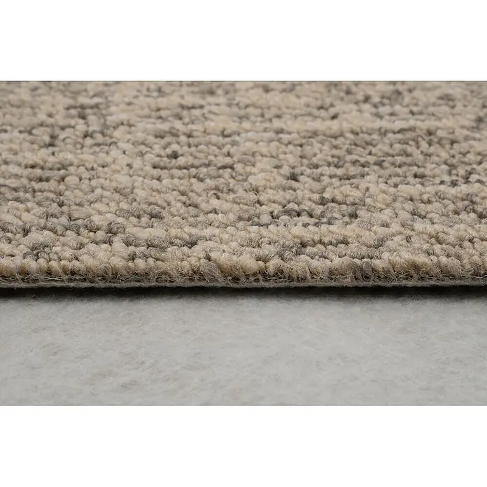 Bricoflor Teppichboden Meterware 7,5x4m, Schlinge gemustert, beige grau - Schlinge, 100 % Polypropylen (PP), beige grau