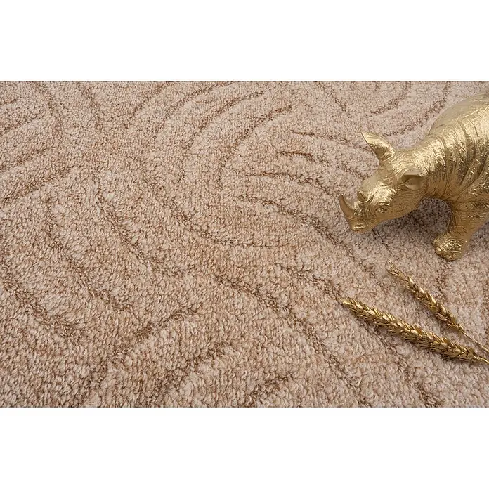 Bricoflor Teppichboden Meterware 2x4m, Schlinge Hoch Tief, hell-braun beige - Schlinge, 100 % Polyamid (PA), hell-braun beige