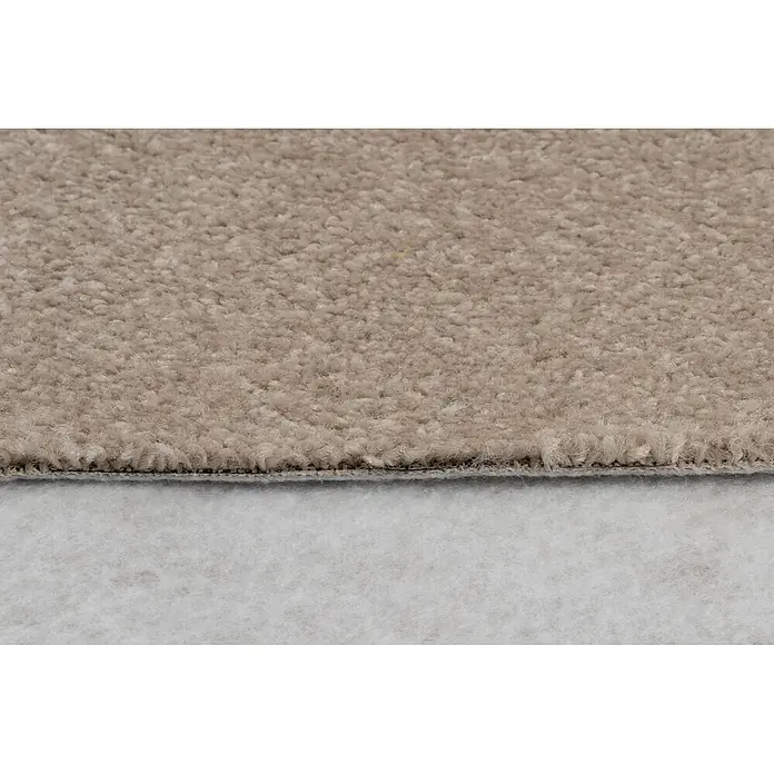 Bricoflor Teppichboden Meterware Griffmuster, Velours Hochflor, beige - Velours, 100 % Polypropylen (PP), beige