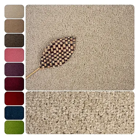 Bricoflor  Teppichboden Meterware Griffmuster, Velours Hochflor, beige