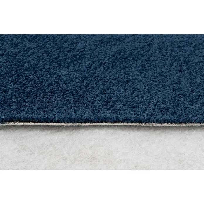 Bricoflor Teppichboden Meterware Griffmuster, Velours Hochflor, dunkel-blau - Velours, 100 % Polypropylen (PP), dunkel-blau