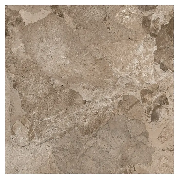 Feinsteinzeugfliese Perugia Taupe - 60 x 60 cm, Taupe - Quadratische braun-beige Marmorfliese mit natürlicher Äderung und vielfältigen Erdtönen.