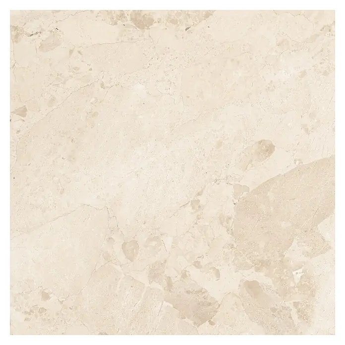 Feinsteinzeugfliese Perugia Beige - 60 x 60 cm, Beige - Beigefarbene Marmorfliese mit natürlicher Äderung und subtilen Variationen.